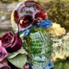 Red, White, and Bloom Skull